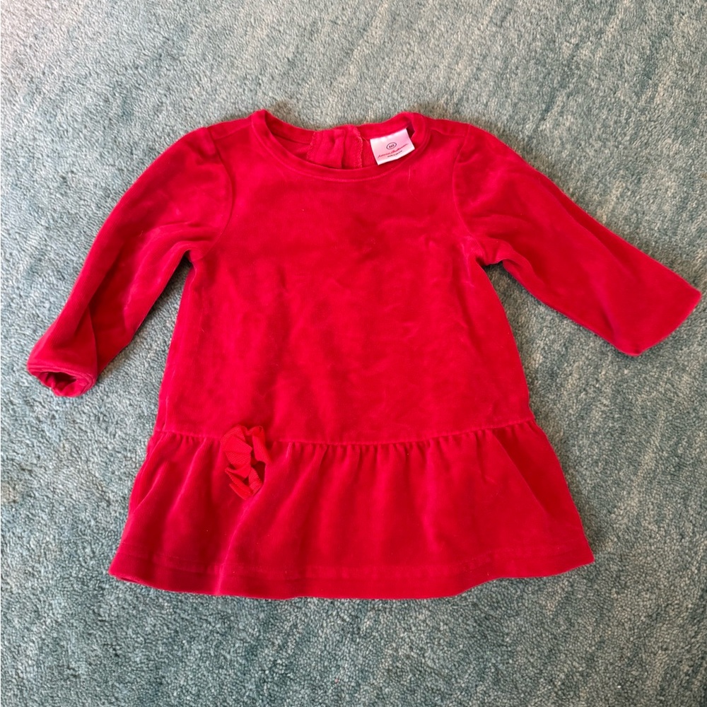 Hanna Andersson Red Soft Velour Dress